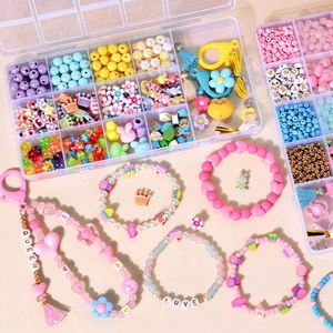 Kit de Cuentas para Hacer Pulseras y Llaveros DIY para Niños, Cuentas de Plástico Acrílico Mixtas, Set de Fabricación de Joyas con Dijes, Borlas y Cierres - Product Image 2
