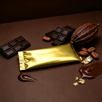 Sachet d'emballage personnalisé pour barres protéinées, impression numérique, emballage flow-pack, solution d'emballage à scellage à froid pour barres chocolatées, directement de l'usine