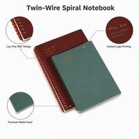 Carnet à spirale A5 personnalisé de haute qualité, certifié SMETA, avec couverture rigide en PP, 80 feuilles, impression UV, idéal pour la promotion