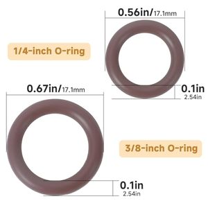 A568 मानक नाइट्रिल रबर रो रिंग किट ऑटो प्रेशर वॉशर वाटरप्रूफ फिट फिट बैठता है और 3/8 इंच त्वरित कनेक्ट कूपलर - Product Image 2