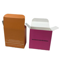 Vente en gros Petite boîte d'emballage de poudre feuilletée Boîtes de papier d'art rose Emballage plat pour cosmétique Soins de la peau personnalisés Boîte d'extrémité Tuck Logo UV mat