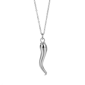 Collier pendentif en forme de poivre en acier inoxydable 316L plaqué or, style bohème, pour femme, idéal pour un anniversaire (vente en gros) - Product Image 4