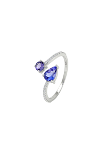 แหวนแทนซาไนต์และเพชรเงินแท้ 925 - Product Image 4