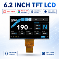 Module d'affichage LCD TFT 6,2 pouces 1024x600, 750 nits, haute luminosité, lisible en plein soleil, écran automobile industriel