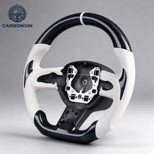 Volant de voiture personnalisé en cuir et fibre de carbone forgée pour Mini Cooper Jcw R50 R52 R53 R55 R56 R57 R60 R61 F55 F56 F57 F54 F60 - Product Image 2