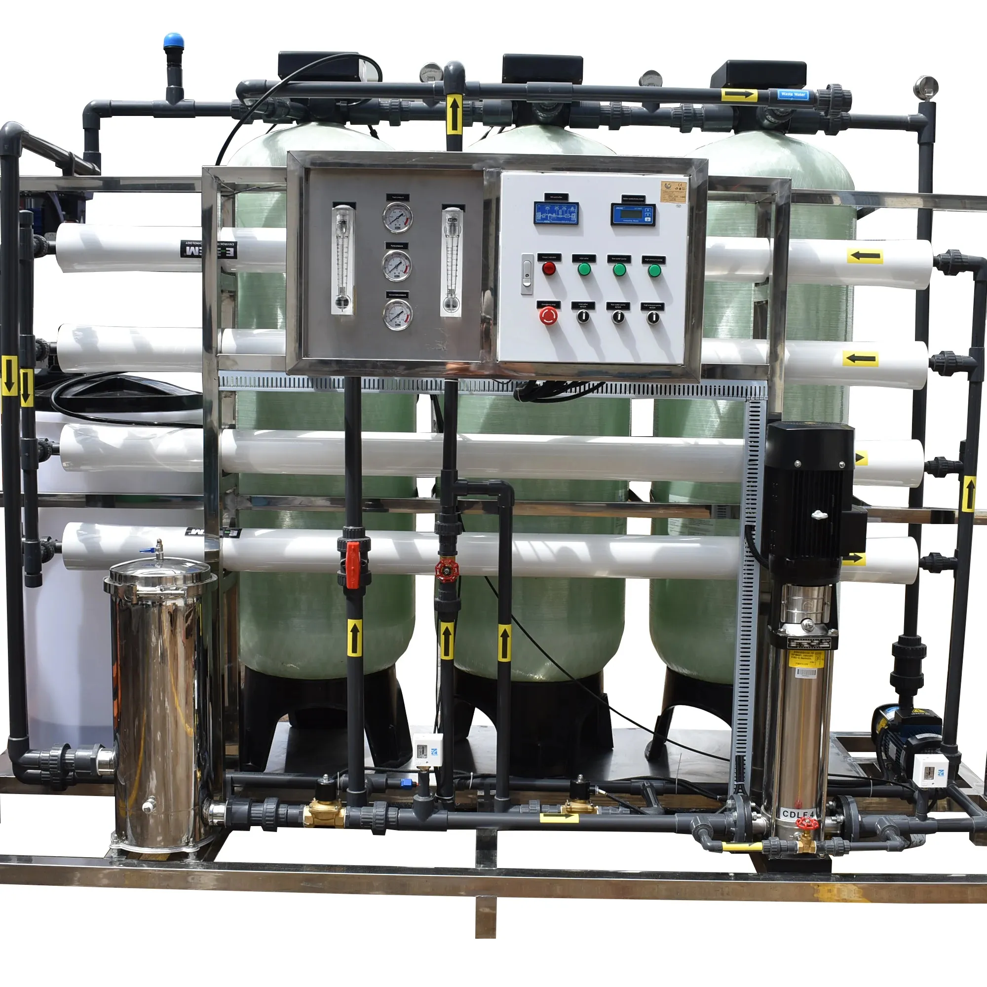 Sistema di osmosi inversa con pompa inclusa RO membrana filtro resina per la depurazione delle acque alberghi