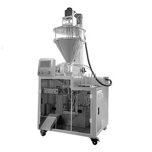 מכונת מילוי ואטימה אנכית חשמלית CFS-200F עם בקר PLC, לאריזת שקיות מוכנות מראש, מהירות גבוהה, אוטומטית, לאריזת מזון בשקיות דויפאק. - Product Image 1