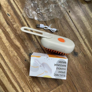 แปรงหวีขนสัตว์เลี้ยงแบบ2 In1สเปรย์ไฟฟ้าป้องกันการบินกำจัดขนหวีนวดแปรงอบไอน้ำแมว - Product Image 5