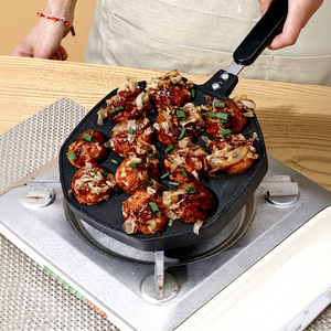 Non-Stick Takoyaki Pan 12 Hole, Aluminum Octopus Ball Maker with Even Heating for Gas/Induction <b>Stove</b> for Kitchen & Restaurant - Product Image 6