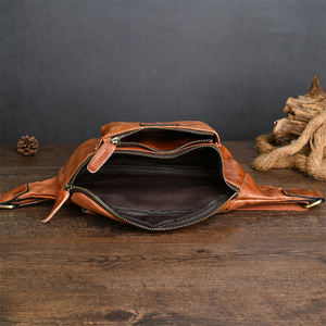 Sacs de poitrine vintage en cuir de vache véritable AndoBag pour hommes, sacs messager pour hommes d'affaires, sac bandoulière, sac banane 1411 - Product Image 5
