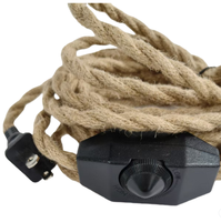 Gedrehtes Hanfseil-Lampenkabel mit Dimmer-Schalter und US-Stecker, Lichtzubehör, Pendelleuchten-Verlängerung