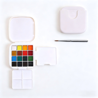 Boîte à peinture portable Bview Art avec 16 couleurs de peintures solides, style Power Bank, étui à pigments mignon et esthétique