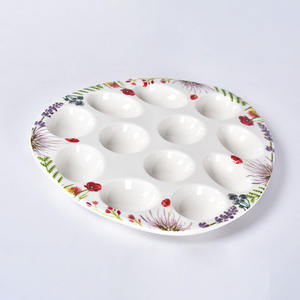 จานใส่ไข่มีช่องใส่ไข่12ช่องถาดใส่จานเสิร์ฟไข่ออกแบบเป็นรูปไข่ทันสมัยสำหรับเชฟอีสเตอร์เชฟ - Product Image 5