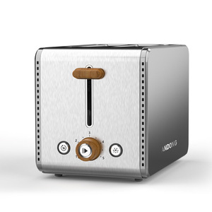 Tostadora Eléctrica <span class=keywords><strong>de</strong></span> Acero Inoxidable <span class=keywords><strong>de</strong></span> 2 Rebanadas, Tostadora Automática con Ajuste <span class=keywords><strong>de</strong></span> Tostado, 900W, para Uso Doméstico en la Cocina - Product Image 4
