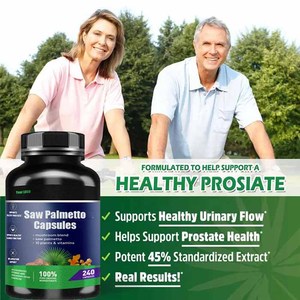Ausreson OEM <span class=keywords><strong>Saw</strong></span> <span class=keywords><strong>Palmetto</strong></span> Oil Berries Extract Vegan Suplementos Herbal Homens Apoio à Saúde <span class=keywords><strong>Saw</strong></span> <span class=keywords><strong>Palmetto</strong></span> Cápsulas - Product Image 4