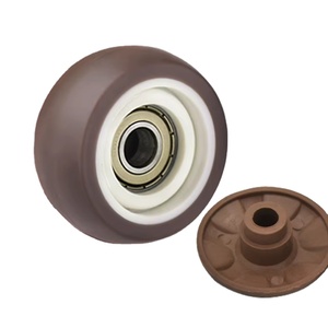 Petite roue pivotante de 1 à 2,5 pouces, roue simple en TPR silencieuse et résistante à l'usure, roulement à billes conique, roue mobile, garantie de 3 ans - Product Image 1