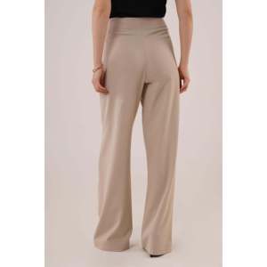 Pantalon ample à jambes larges pour femme Lustrin avec fermeture éclair latérale - Pantalon élégant en mélange de polyester et de viscose - Product Image 6