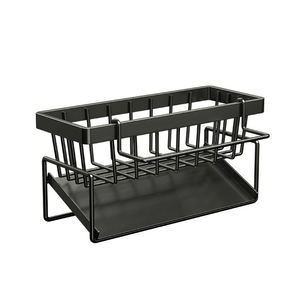 Organisateur <span class=keywords><strong>d</strong></span>'outils de nettoyage pour comptoir de cuisine, support robuste antirouille pour éponge et brosse à poser près de l'évier - Product Image 1