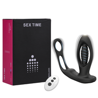 Masseur de prostate YAQU, vibrateur anal vibrant avec 10 fréquences de vibration, télécommande, étanche, stimulateur du point G masculin, kit de jouets sexuels