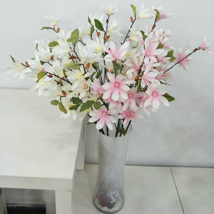 Décorations de fleurs de magnolia artificielles 30cm-100cm blanc bleu rose pour la décoration de la maison et des mariages - Product Image 2