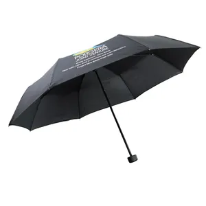 China Cheap Stock Promotional Gifts 3 Fold Black Fold Umbrella Mini Umbrella Foldable Umbrella Manual Open And Close