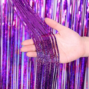 1x2M Glitter Tinsel Fringe Foil Laser Curtain Wedding Tent Backdrop and Party <strong>Wall</strong> <strong>Decoration</strong> - Product Image 2