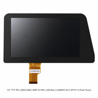 Module d'affichage LCD TFT IPS 7 pouces 1280x800, interface MIPI, 250 nits, écran tactile capacitif 5 points pour système embarqué