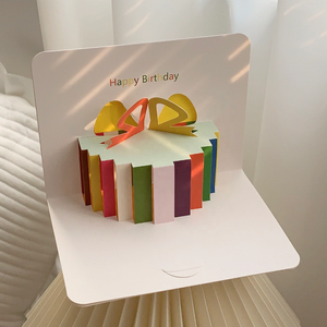 3D Pop-up biglietto di buon compleanno con torta taglienti desideri Offset stampato confezionato con busta-bella carta regalo di <span class=keywords><strong>auguri</strong></span> di compleanno - Product Image 5