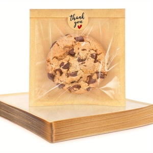Kantong Kertas Kraft Coklat Kecil Berkualitas Tinggi dengan Jendela, Segel Panas, Kemasan Makanan, Langsung dari Pabrik, Custom - Product Image 1