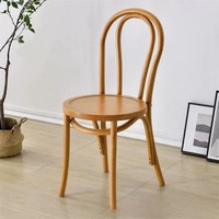 Chaise de salle à manger en bois massif de style américain, pour usage domestique, luxe léger, minimaliste, hôtel, chaise vintage Sonnet, chaise en rotin tressé