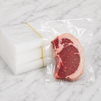 Sacs sous vide en nylon PA transparent de qualité alimentaire, scellés à chaud, lisses, à trois soudures latérales, pour sachets plastiques de sandwichs