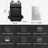 Mochila de Viaje para Exteriores con Compartimento para Zapatos, Carga USB, Correa de Hombro Oculta, Panel Trasero de Malla Transpirable, Gran Capacidad