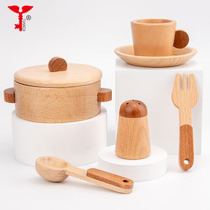 Juego de vajilla de madera para niños, juguete de cocina Inspire creatividad, olla - Product Image 5