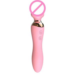 Baguette vibrante rechargeable par USB à double extrémité pour femmes, stimulation du point G, clitoridienne, étanche, faible bruit, masseur <span class=keywords><strong>sextoy</strong></span> féminin - Product Image 4