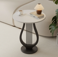 Nouvelle table minimaliste à bordure en forme d'harpe, table basse pour salon et maison