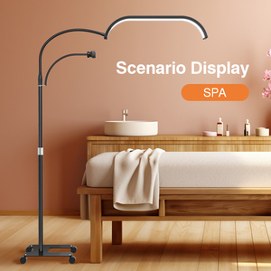 Lampada LED a Mezzaluna da 20 Pollici con Supporto Rotante, Luce Dimmerabile per Salone di Bellezza, Estensione Ciglia, Tatuaggi, Trucco e Spa - Product Image 4