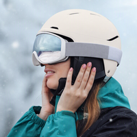 Casque de ski Ride Wind unisexe avec lunettes, pour hommes et femmes, antichoc, anti-buée, compatible OTG, équipement de sport d'hiver en ABS/EPS