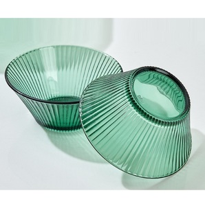 ชุดอาหารแก้วลายดอกบัวสำหรับขายส่ง เกรดสำหรับอาหาร ชุดชามสลัดแก้วสีพื้น ชุดภาชนะสำหรับร้านอาหารและบ้าน - Product Image 4