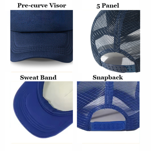 Ngoài Trời Giản Dị Mũ Bóng Chày Trucker Hat Hai Màu Sắc Có Thể Điều Chỉnh Sẵn Sàng Tùy Chỉnh Thêu Logo Trống Lưới Bóng Chày Trucker Cap - Product Image 3