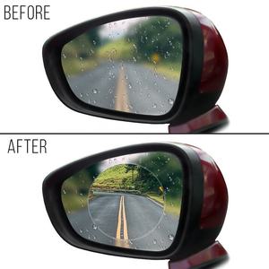 Q-6 2 pièces Film transparent pour rétroviseur de voiture Film protecteur pour rétroviseur de voiture Imperméable Anti-pluie Anti-buée <span class=keywords><strong>Autocollant</strong></span> pour voiture - Product Image 3