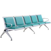 Chaise triple Station d'hôpital Banque Chaise d'attente Chaise d'aéroport Chaise d'attente en acier inoxydable Siège public Infusion