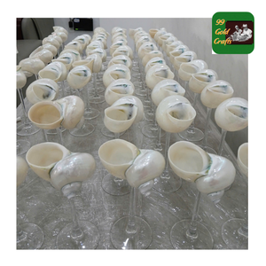 Verre à vin artisanal <span class=keywords><strong>en</strong></span> coquille d'escargot naturelle, design classique, avec <span class=keywords><strong>bouchon</strong></span> <span class=keywords><strong>en</strong></span> paille, résistant au lave-vaisselle, verre décoratif pour bar et fête - Product Image 6