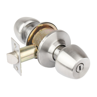 Cerradura de Cilindro Ajustable para Puerta de Entrada Comercial de Uso Ligero, Cerradura de Palanca Tubular con Perilla Redonda