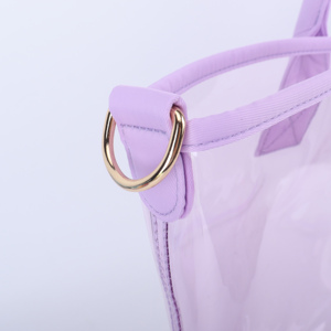 Bolsos de Mano Personalizados de PVC Transparente e Impermeable para Mujer, para Verano/Invierno, con Bordado, para Viajes, Playa y Almacenamiento al Aire Libre - Product Image 3