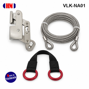 Kit de ligne de vie verticale portable - Antichute avec câble en acier inoxydable et polyester et sangle d'ancrage, conçu selon la norme Z259.2.5 - Product Image 1