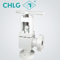 Vannes Lianggong en acier forgé, vanne d'arrêt angulaire en acier inoxydable 304, à brides, haute température, haute pression, pour gaz liquéfié