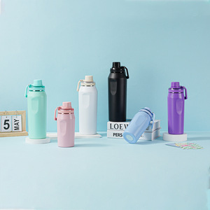 450ml 600ml 800ml 1000ml <b>Sport</b> Water <b>Bottle</b> With Transparent Lid 304 Stainless Steel Portable Vacuum Flask Custom Logo - Product Image 5