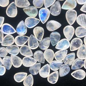 Piedra Lunar Arcoíris Blanca Natural, Forma de Pera Lisa, Calibrada, Cabujón, Certificada por IGI, para Joyería, Precio de Fábrica al por Mayor - Product Image 3