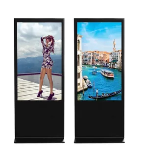 Totem vertical de kiosque d'affichage vidéo de signalisation numérique au sol jouant des équipements publicitaires pour le centre commercial