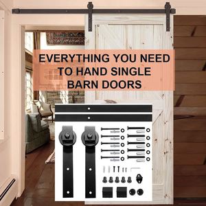 WEKIS Rail coulissant en acier au carbone noir de haute qualité pour porte de grange, design moderne, garantie de 2 ans - Product Image 3